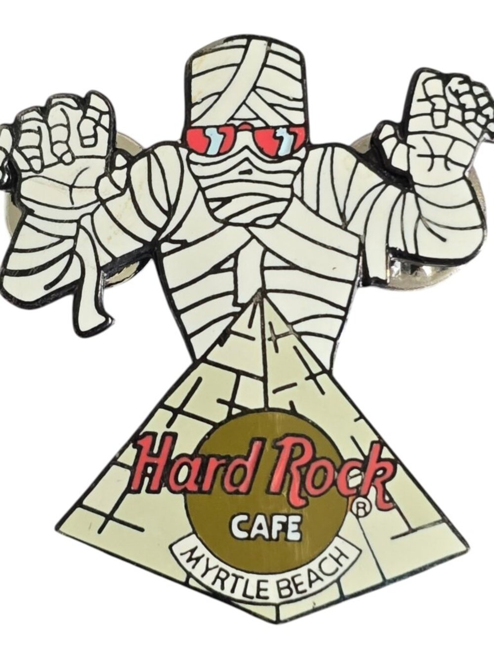 Hard Rock Cafe Pin Myrtle Beach Mummy with Sunglasses and Pyramid 2003